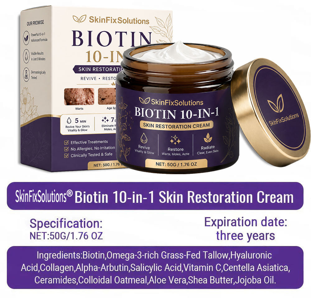 𝙎𝙠𝙞𝙣𝙁𝙞𝙭𝙎𝙤𝙡𝙪𝙩𝙞𝙤𝙣𝙨® Biotin 10-in-1 Skin Restoration Cream 🍀