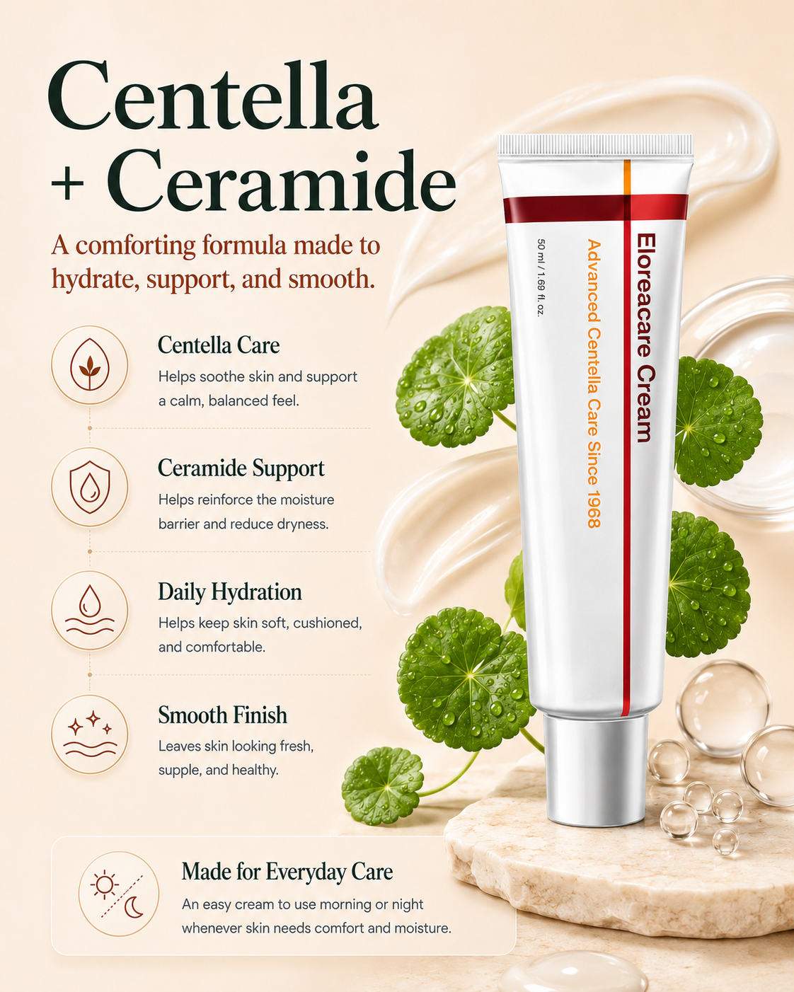 ⏳Eloreacare  Cream-Hydrating Anti-Aging Cream for Fine Lines, Dryness & Sensitive Skin