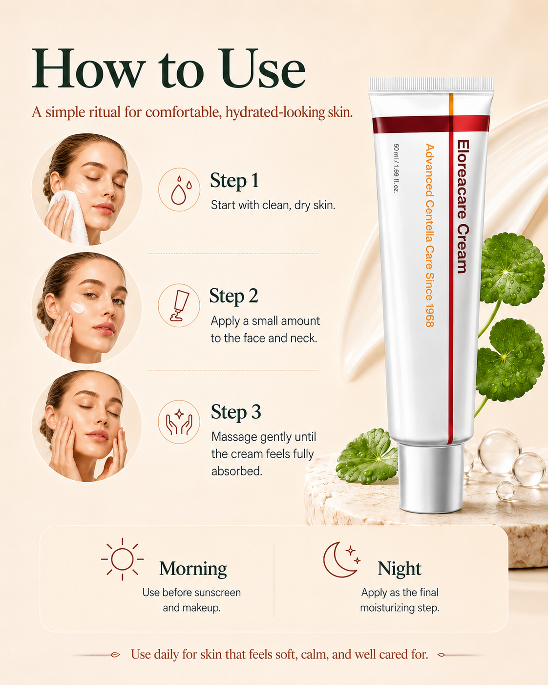⏳Eloreacare  Cream-Hydrating Anti-Aging Cream for Fine Lines, Dryness & Sensitive Skin
