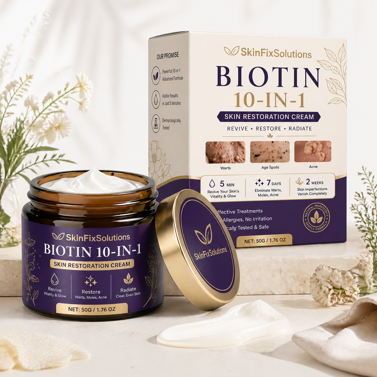 𝙎𝙠𝙞𝙣𝙁𝙞𝙭𝙎𝙤𝙡𝙪𝙩𝙞𝙤𝙣𝙨® Biotin 10-in-1 Skin Restoration Cream 🍀