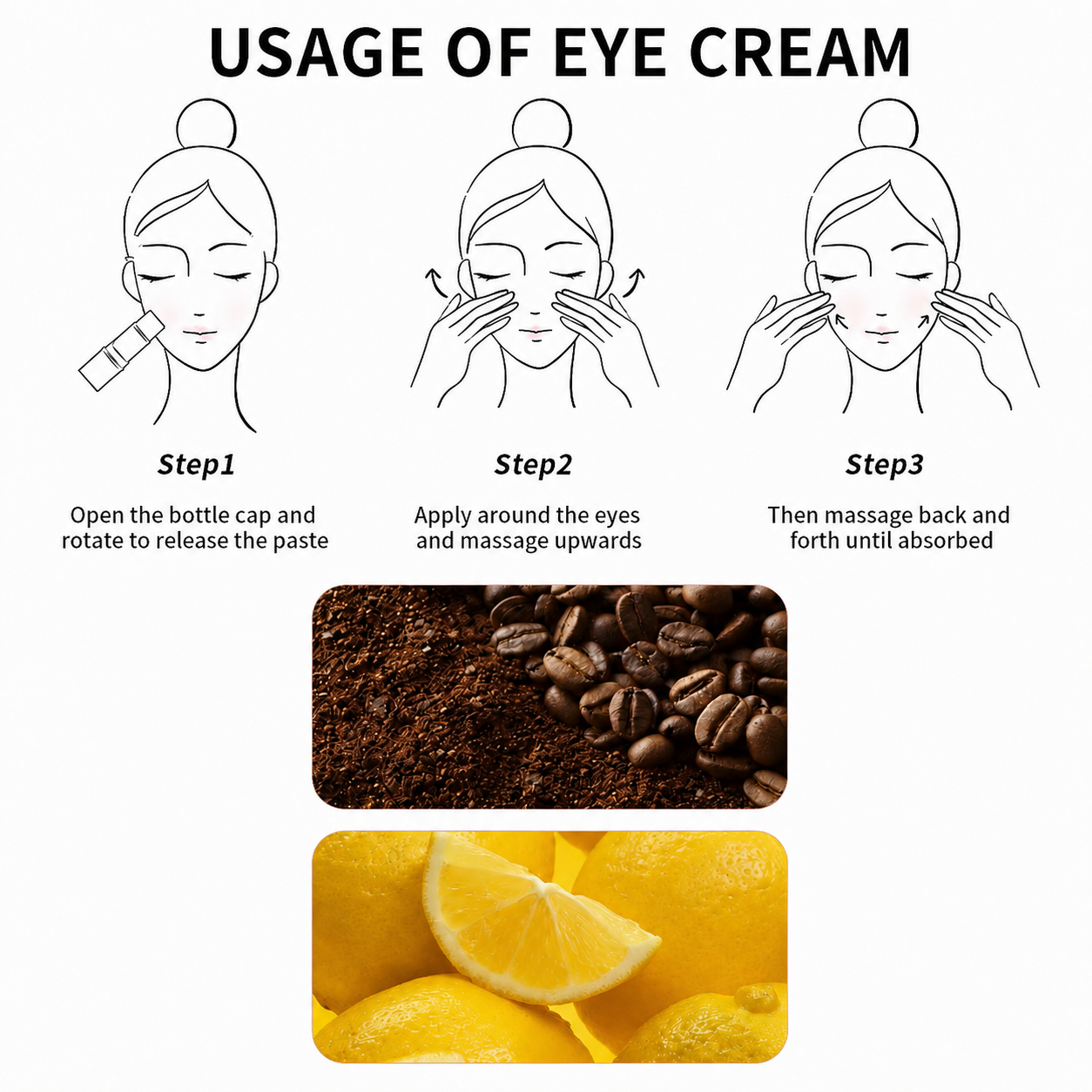 Caffeine Eye Cream Stick - Moisturizing and Restoring Skin Vitality, Eye Brightener and Corrector