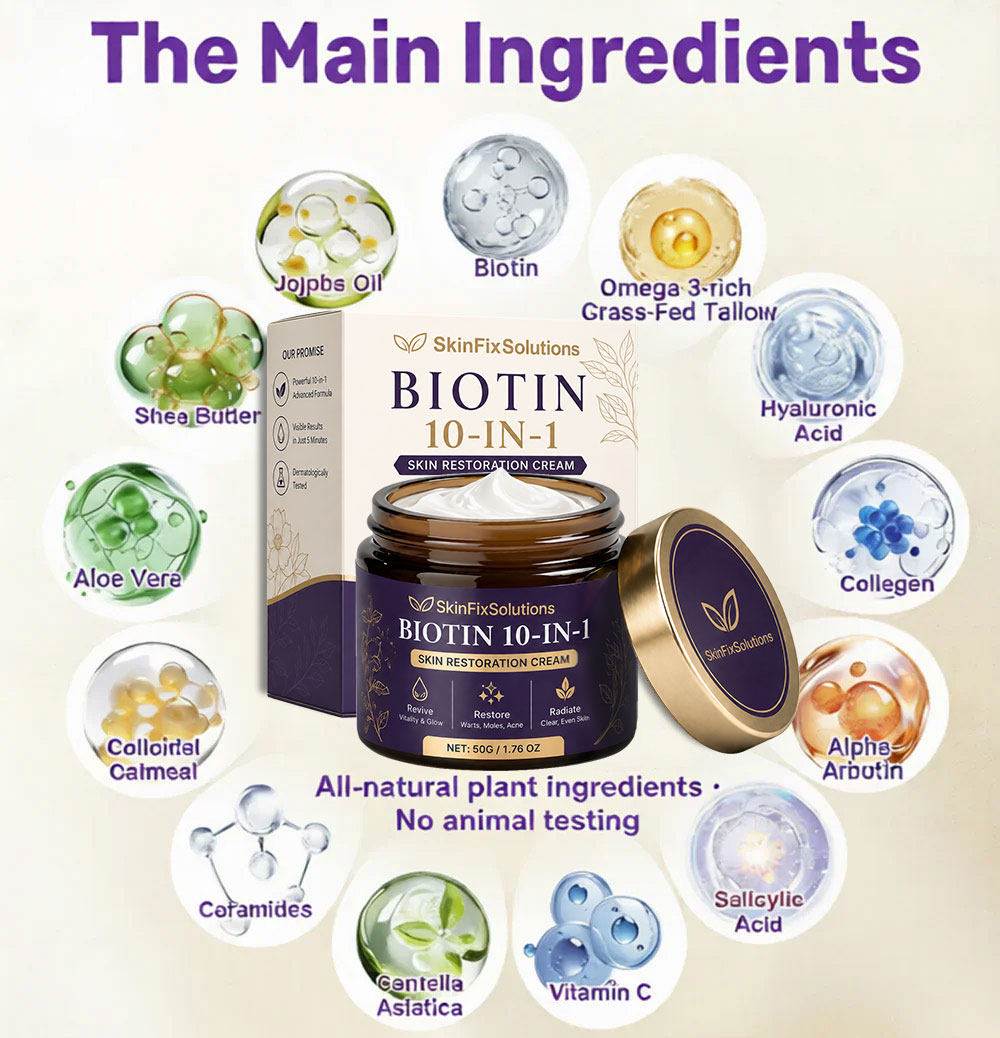 𝙎𝙠𝙞𝙣𝙁𝙞𝙭𝙎𝙤𝙡𝙪𝙩𝙞𝙤𝙣𝙨® Biotin 10-in-1 Skin Restoration Cream 🍀